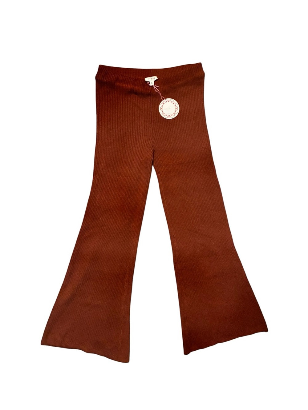 Umgee Brown Ribbed Wide Leg Pants